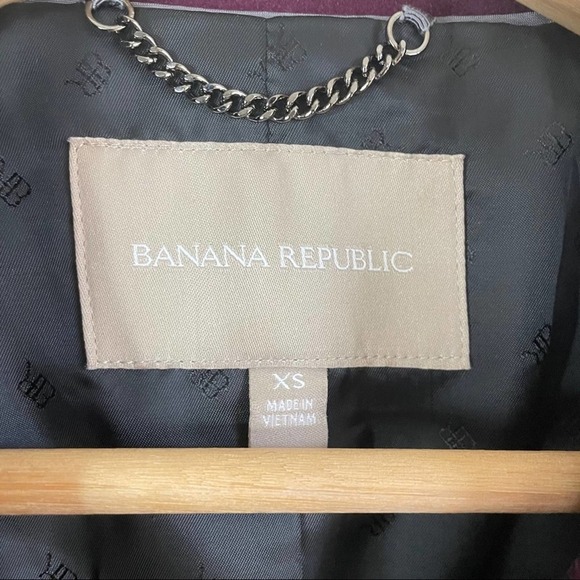 Banana Republic Wool Purple Aubergine Cocoon Coat Jacket Winter XS - Picture 5 of 8